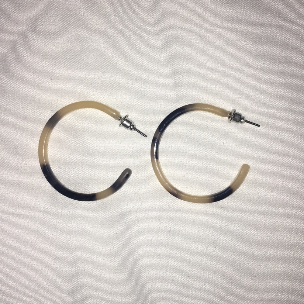Brand new tortoise print hoops
